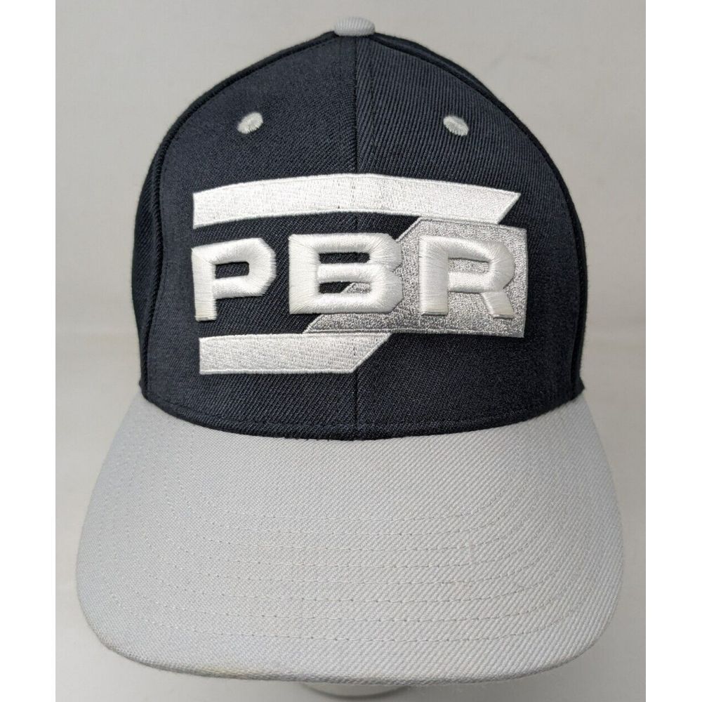 PBR Prep Baseball Report Adidas Small Medium Fitted Black Gray Hat Cap